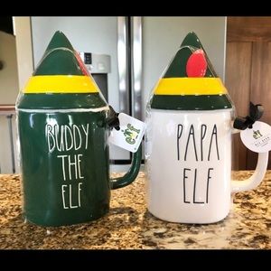 Rae Dunn Buddy Elf and Papa Elf mug set, Christmas Disney